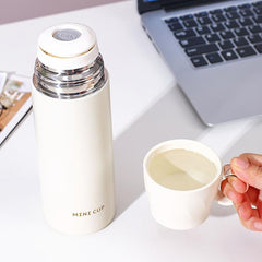 Stainless Steel Insulated Vacuum Bottle 260ml Hot/Cold Cup Lid Summer/Winter