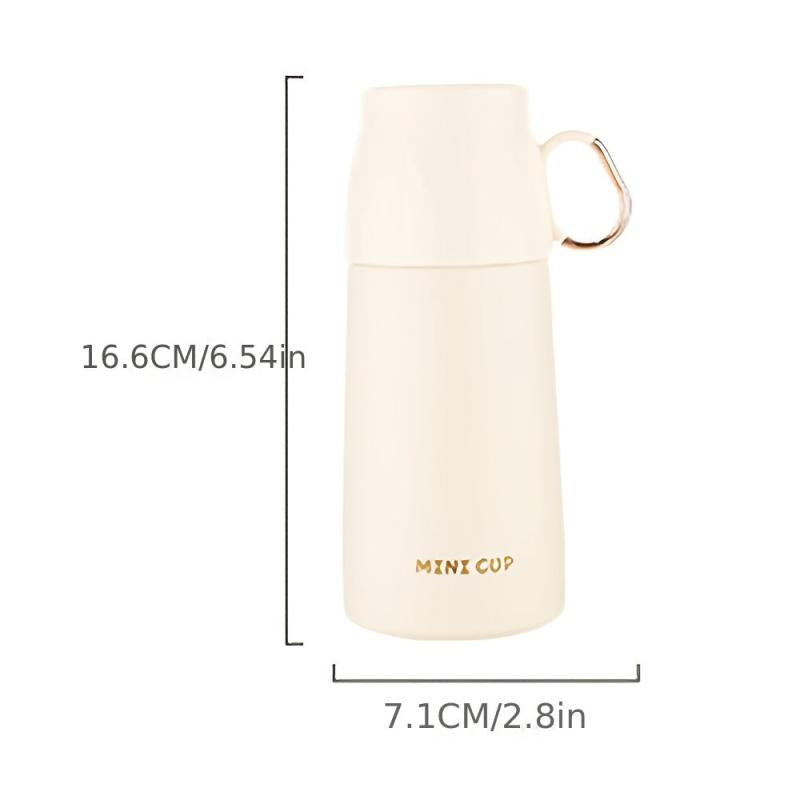 Stainless Steel Insulated Vacuum Bottle 260ml Hot/Cold Cup Lid Summer/Winter