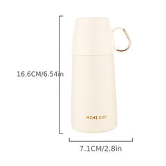 Stainless Steel Insulated Vacuum Bottle 260ml Hot/Cold Cup Lid Summer/Winter
