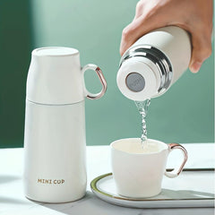 Stainless Steel Insulated Vacuum Bottle 260ml Hot/Cold Cup Lid Summer/Winter