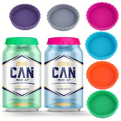 6pcs Reusable Silicone Soda Can Lids Leakproof Seal