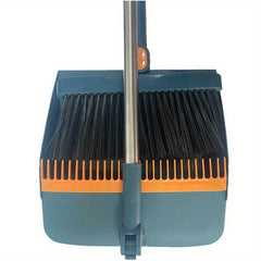 3pcs Rotating High Folding Broom and Dustpan Combo, Thickened and Lengthened