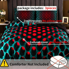 Y2K Stereoscopic Dense Holes Pattern Bedding Set - Colorful Duvet Cover Set