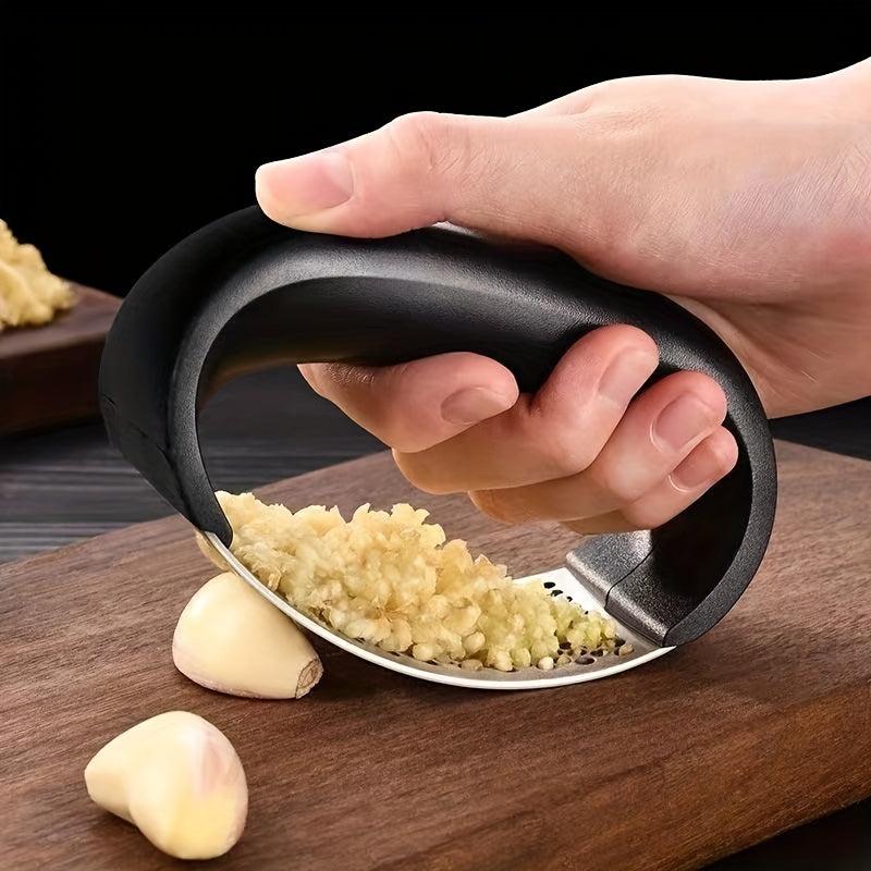 1pc Stainless Steel Garlic Press Manual Garlic Mashing Artifact Kitchen