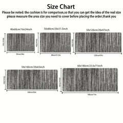 Dark Grey Abstract Area Rug Retro Modern Low Pile Hallway Runner Rug Long Rugs