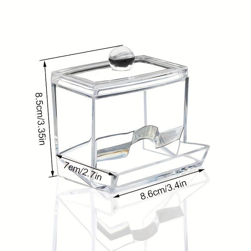 Transparent Plastic Cotton Swabs Box Holder Dispenser
