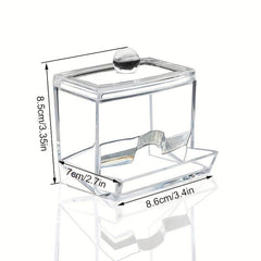 Transparent Plastic Cotton Swabs Box Holder Dispenser