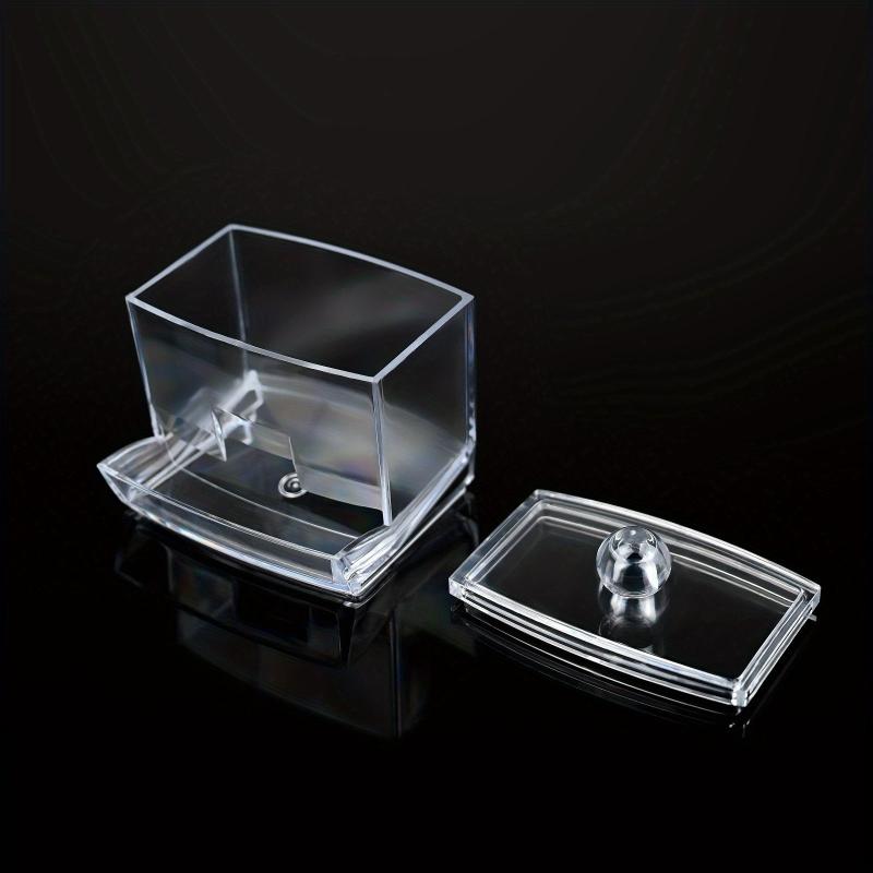 Transparent Plastic Cotton Swabs Box Holder Dispenser