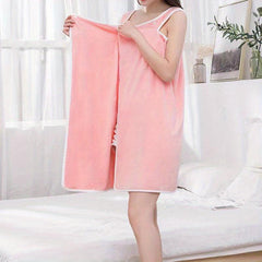 Soft Coral Velvet Bath Skirt for Adults - Water Absorption & Quick Drying