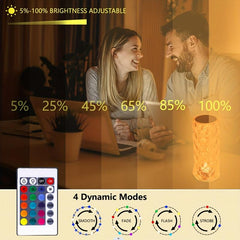 Crystal Table Lamp Rose Light 16 Colors Changing RGB Touch & Remote Control