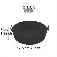 Silicone Air Fryer Liners Round Non Stick Reusable Replacement