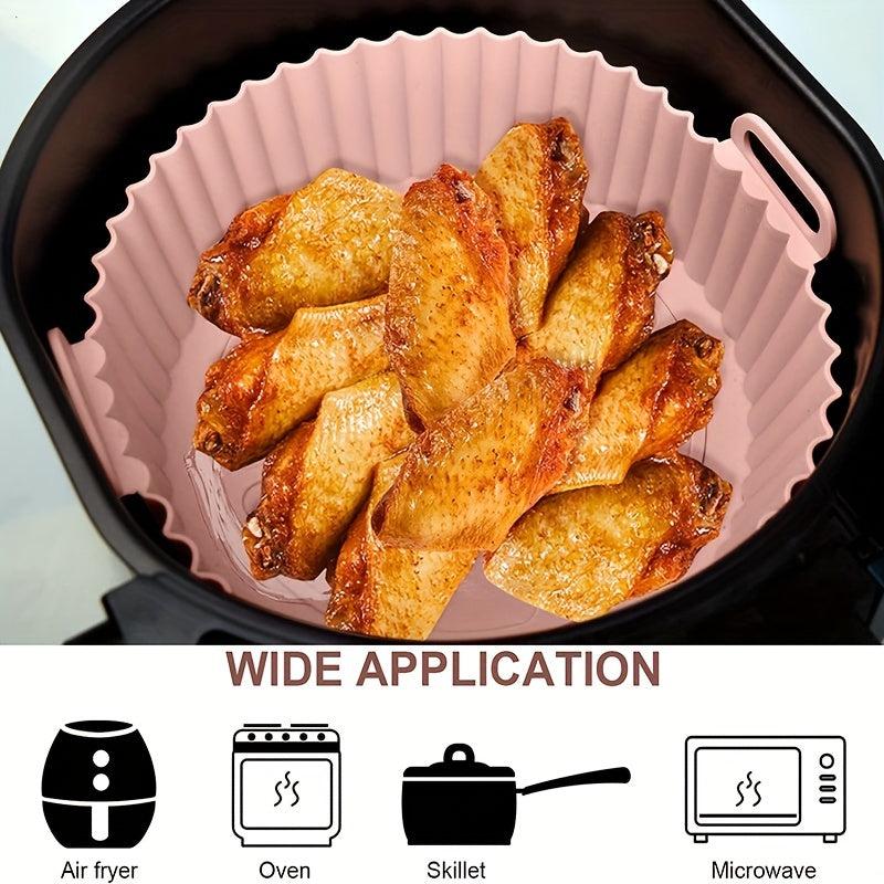 Silicone Air Fryer Liners Round Non Stick Reusable Replacement