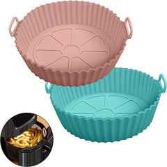 Silicone Air Fryer Liners Round Non Stick Reusable Replacement