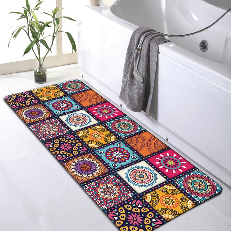 Retro Vintage Patterned Doormat Floor Mat Bedroom Rug