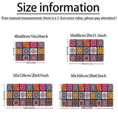 Retro Vintage Patterned Doormat Floor Mat Bedroom Rug