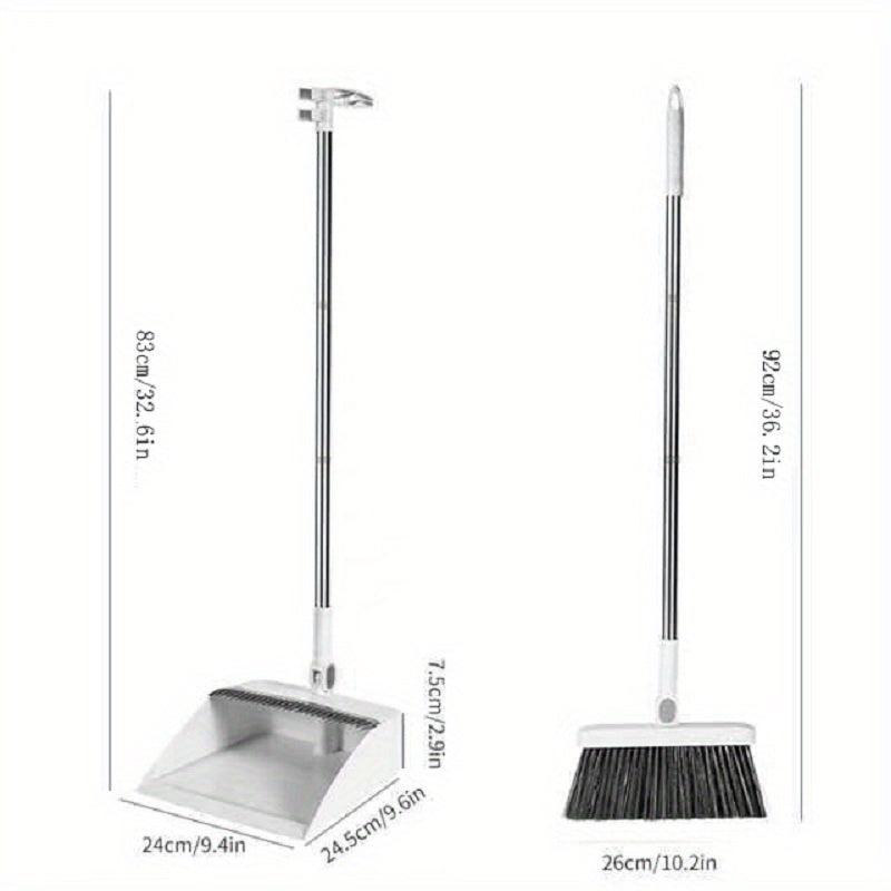 Rotatable Broom Set Dustpan Foldable Combo Soft Hair Sweeping Non stick Hair