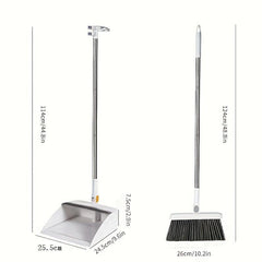 Rotatable Broom Set Dustpan Foldable Combo Soft Hair Sweeping Non stick Hair