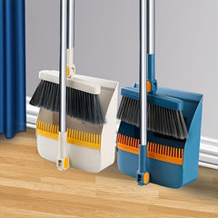 Rotatable Broom Set Dustpan Foldable Combo Soft Hair Sweeping Non stick Hair
