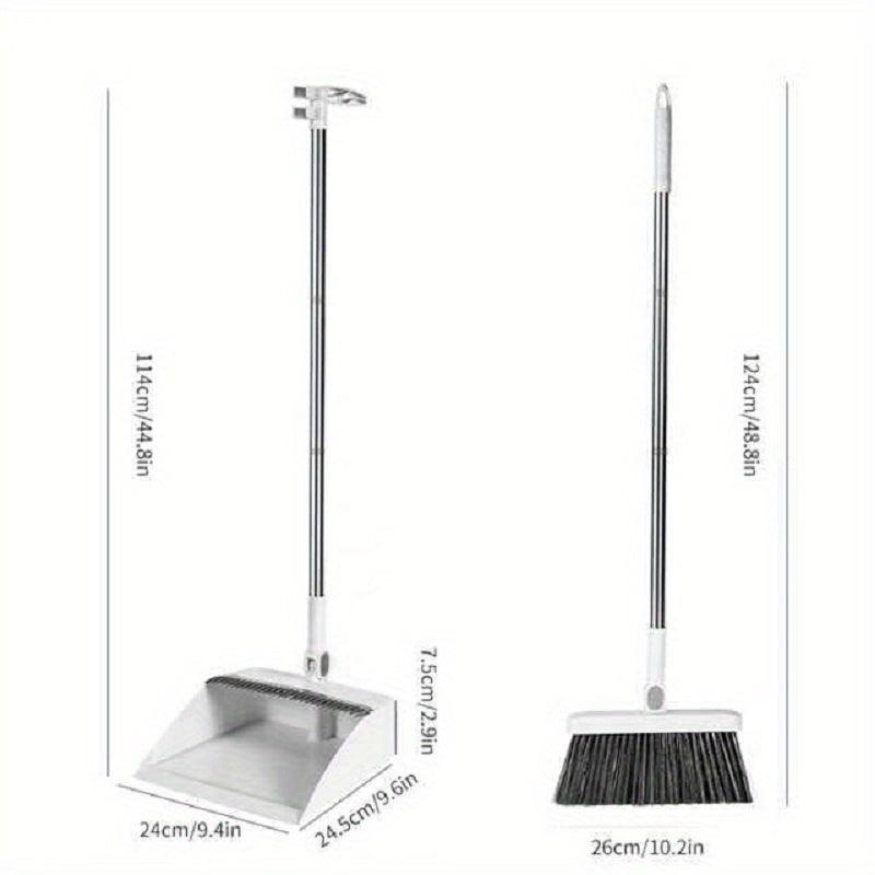 Rotatable Broom Set Dustpan Foldable Combo Soft Hair Sweeping Non stick Hair