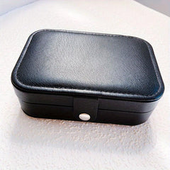 Portable Double Layer Jewelry Storage Box Organize Earrings Necklaces Rings