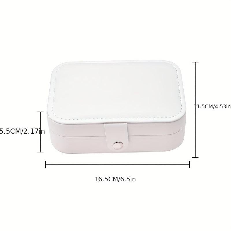 Portable Double Layer Jewelry Storage Box Organize Earrings Necklaces Rings