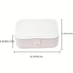 Portable Double Layer Jewelry Storage Box Organize Earrings Necklaces Rings