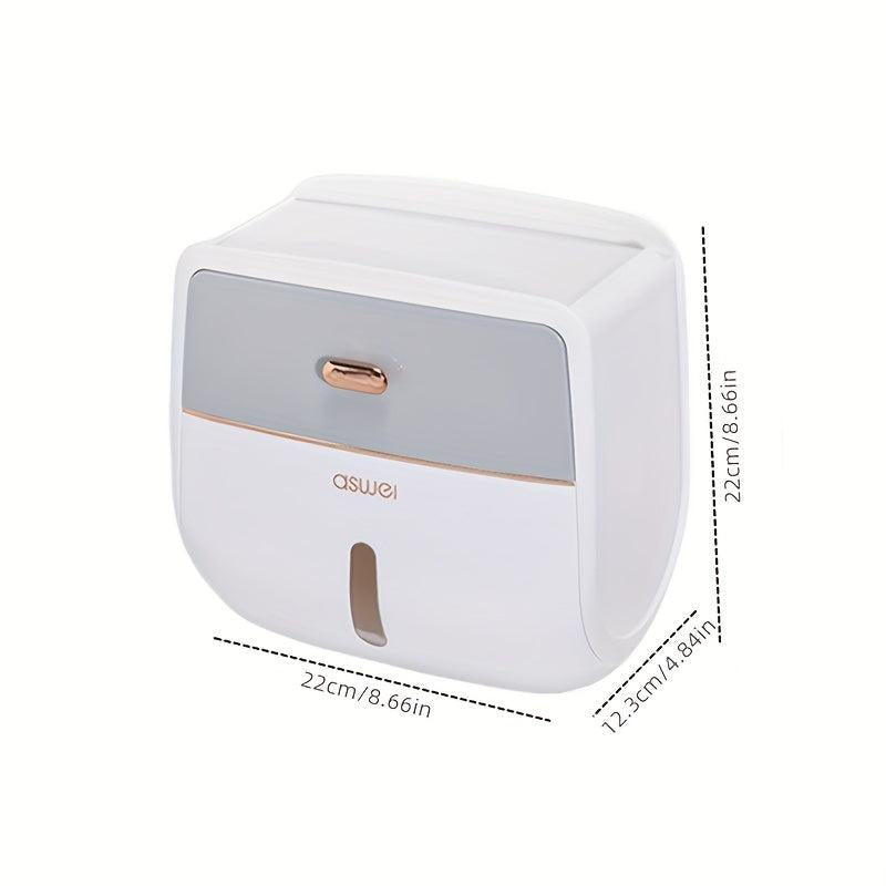 Toilet Roll Holder Double Layer Large Capacity Tissue Storage Box