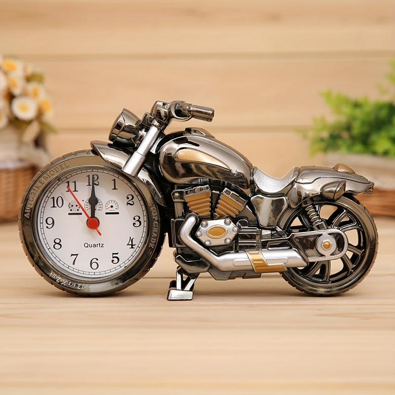 Vintage Motorcycle Alarm Clock Retro Style Sporting Personality