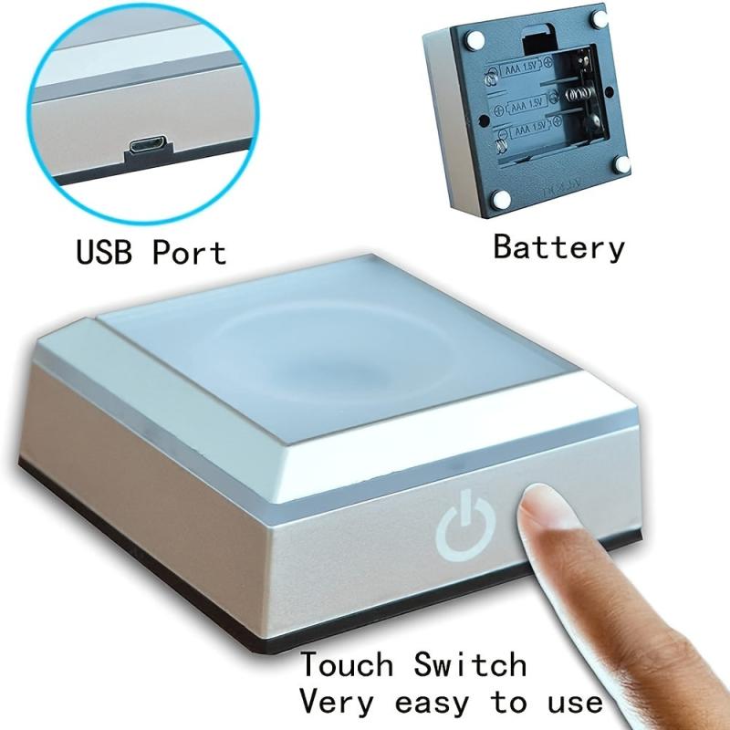 Small 3D Solar System Crystal Ball with LED Base Night Light