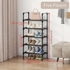 1pc Layer Shoe Rack Single Row Standing Shoe Rack Metal Stacka