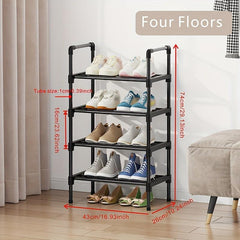 1pc Layer Shoe Rack Single Row Standing Shoe Rack Metal Stacka
