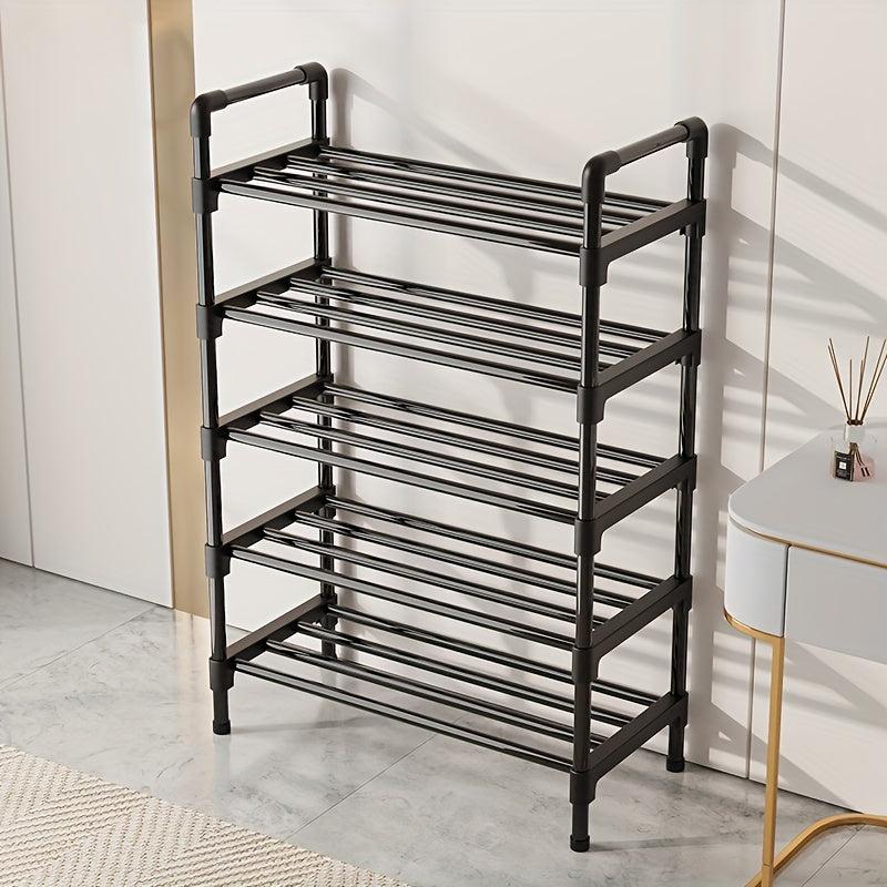 1pc Layer Shoe Rack Single Row Standing Shoe Rack Metal Stacka