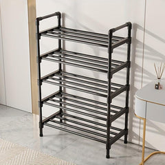 1pc Layer Shoe Rack Single Row Standing Shoe Rack Metal Stacka