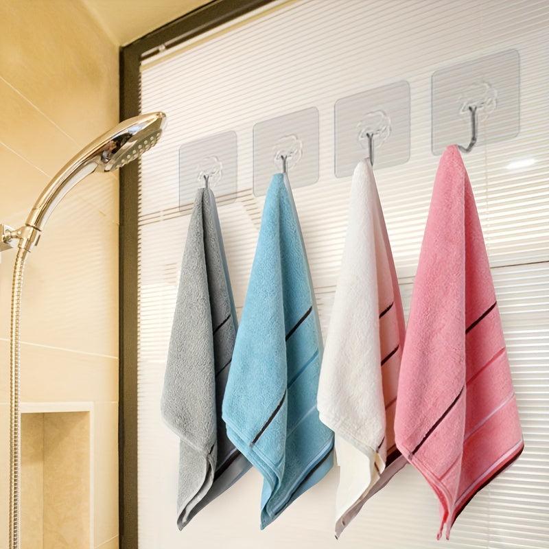 10pcs Transparent Adhesive Hooks Waterproof Adhesive Hook