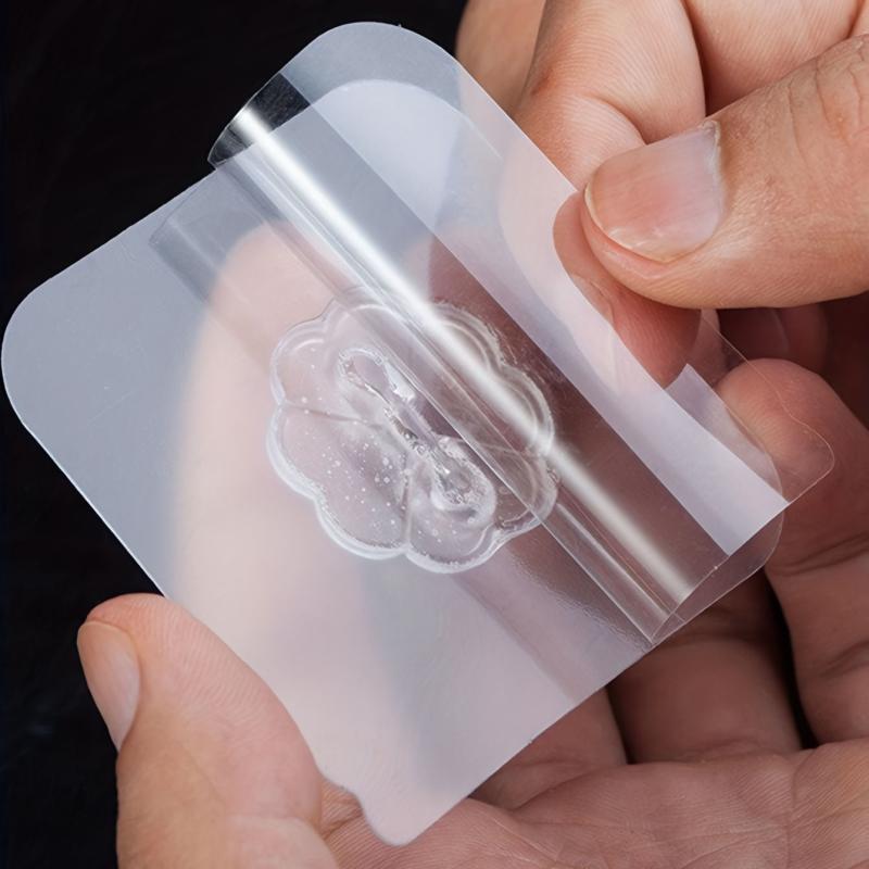 10pcs Transparent Adhesive Hooks Waterproof Adhesive Hook