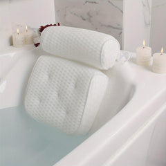 Spa Bathtub Pillow with Suction Cups for Neck & Back Support