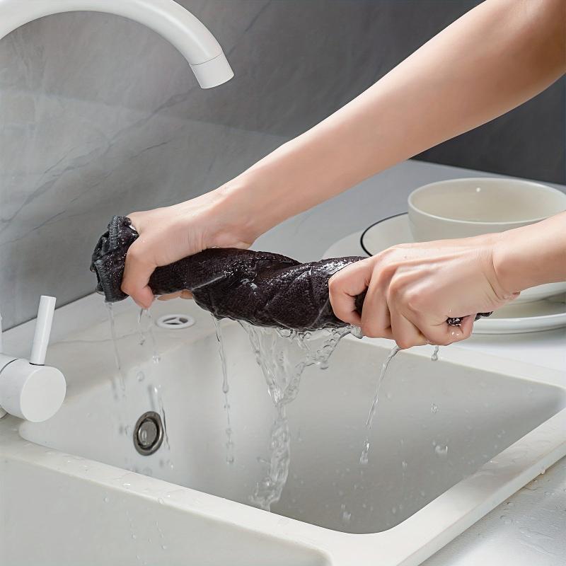 5pcs Checkered Cleaning Small Rag Solid Cleaning Cloth Antibacterial Washable