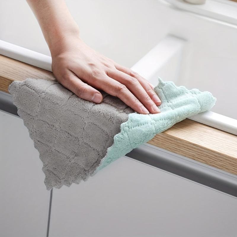 10pcs Microfiber Dish Cloths Double-Sided Towels Strong Stain Removal