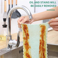 10pcs Microfiber Dish Cloths Double-Sided Towels Strong Stain Removal