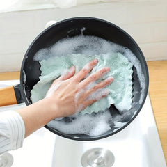 10pcs Microfiber Dish Cloths Double-Sided Towels Strong Stain Removal