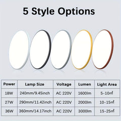 LED Ceiling Light 18W 27W 36W Indoor Lighting Multicolor