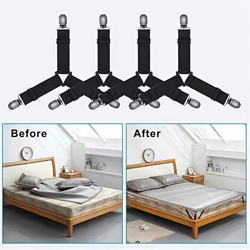 Adjustable Bed Sheet Straps Corner Clips Fasteners Gripper