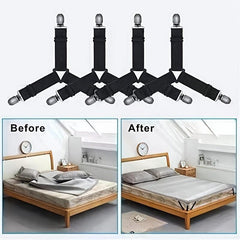 Adjustable Bed Sheet Straps Corner Clips Fasteners Gripper