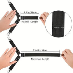 Adjustable Bed Sheet Straps Corner Clips Fasteners Gripper