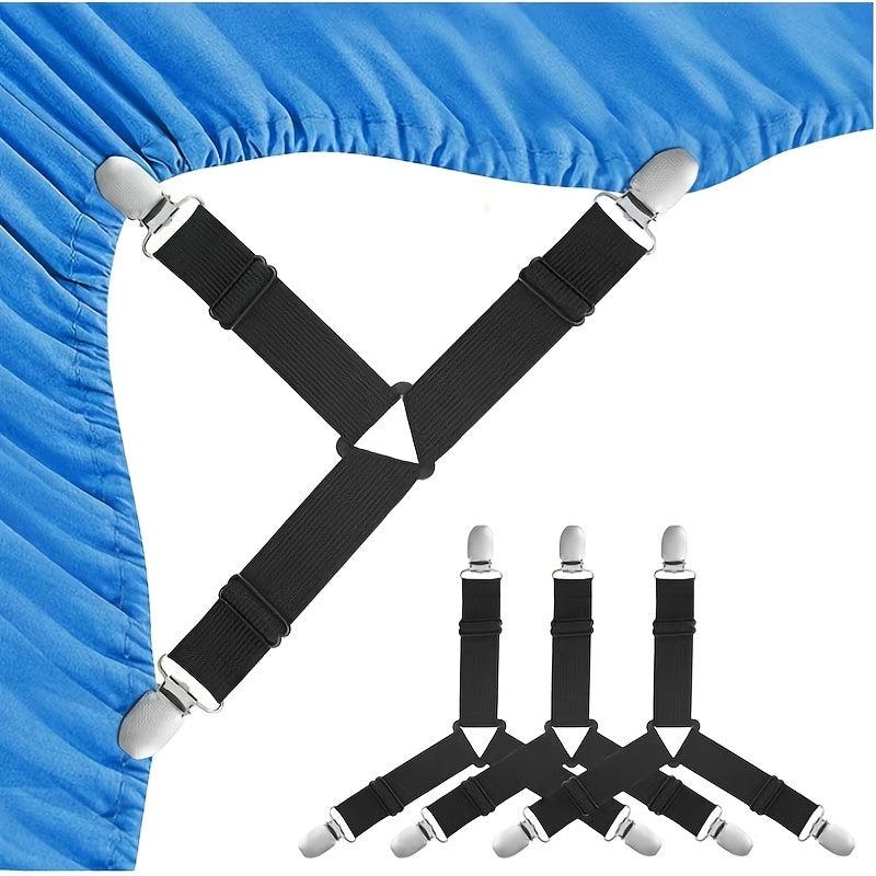 Adjustable Bed Sheet Straps Corner Clips Fasteners Gripper