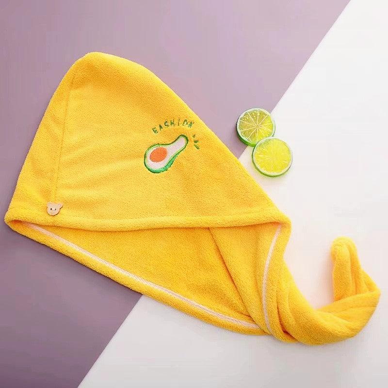 Soft Coral Velvet Women's Hair Towel - Quick Dry, Purple Pink Yellow