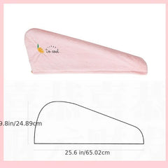 Soft Coral Velvet Women's Hair Towel - Quick Dry, Purple Pink Yellow