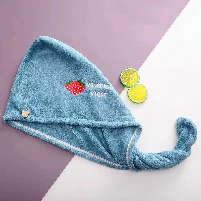 Soft Coral Velvet Women's Hair Towel - Quick Dry, Purple Pink Yellow