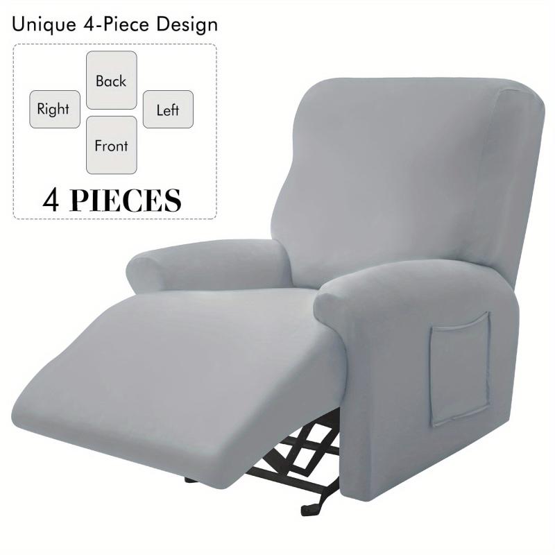 Stretch Spandex Recliner Sofa Cover with Side Pocket