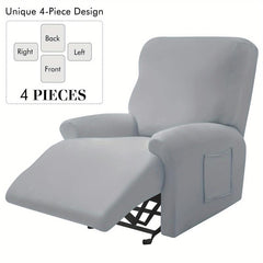 Stretch Spandex Recliner Sofa Cover with Side Pocket